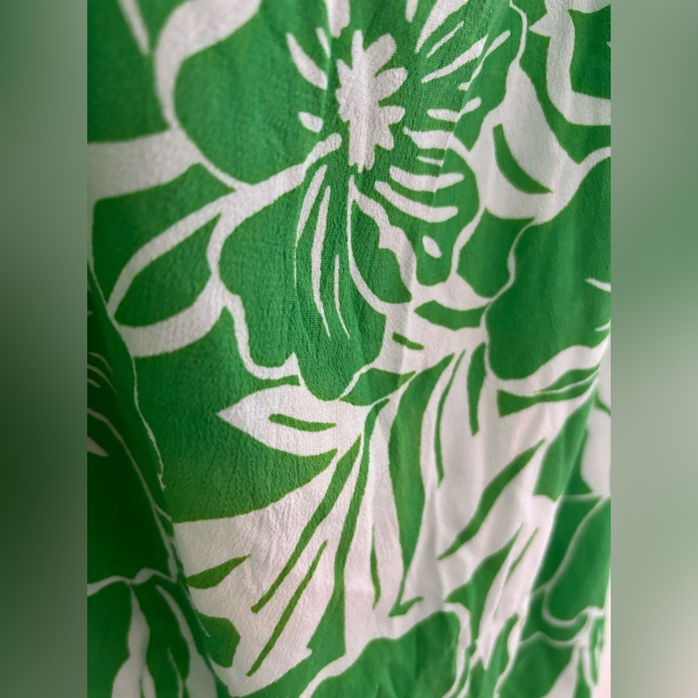 Revolve Green Tropical Pattern Midi Dress - Picture 4 of 13